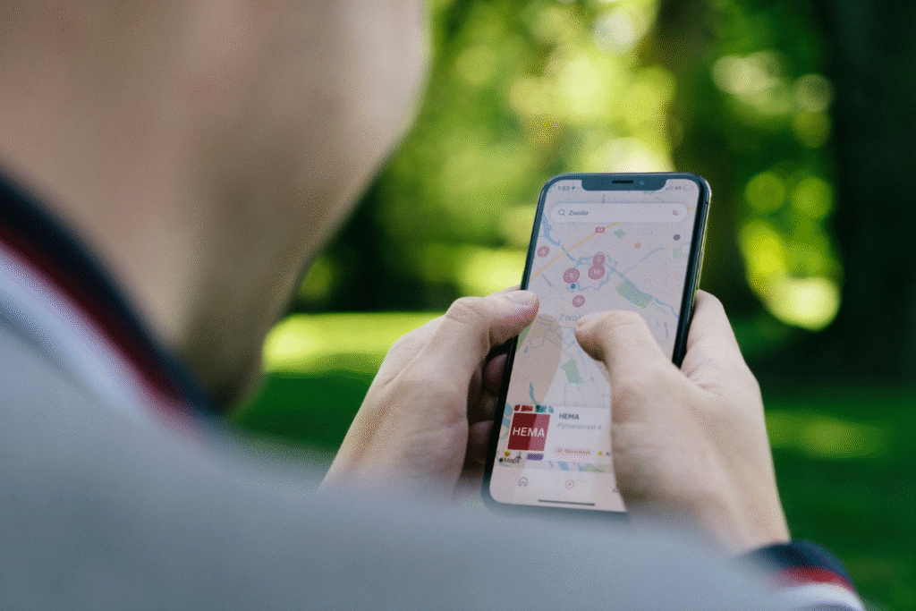 using maps on phone